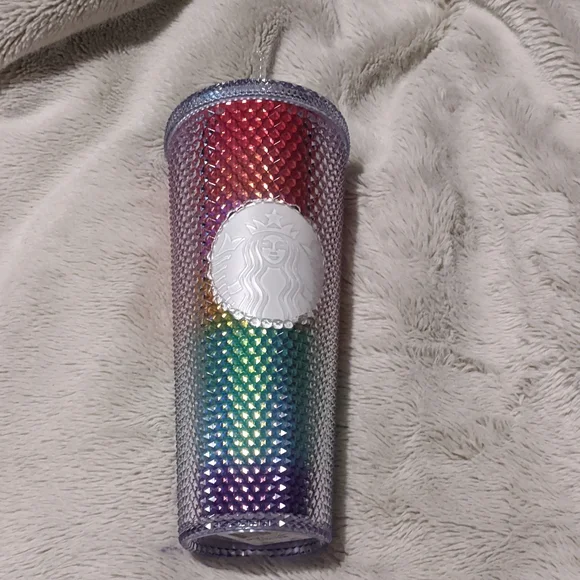 Starbucks rare Rainbow studded, faceted Venti tumbler pride month. Brand new! - Picture 1 of 2